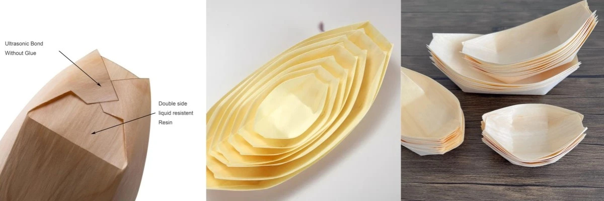 Disposable Wooden Food Boat made inChina Disposable Wooden Food Boat made inChina